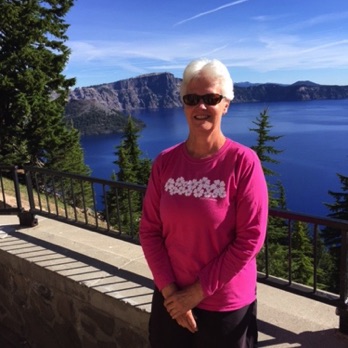 Cathy at Crater Lake, Oregon
