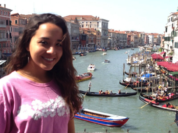 Jenna on the Rialto Bridge in Venice 5/2014