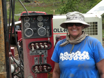 Kim in Honduras
drilling a well on a 
mission trip